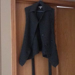 Cardigan vest with tie waist